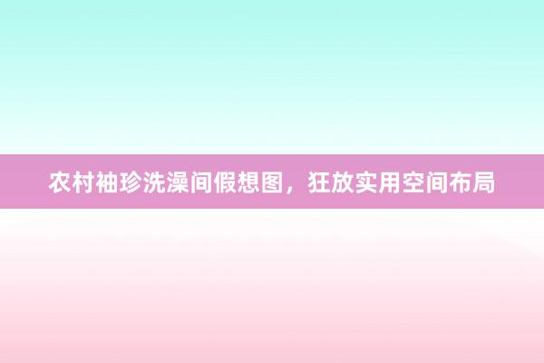 农村袖珍洗澡间假想图，狂放实用空间布局